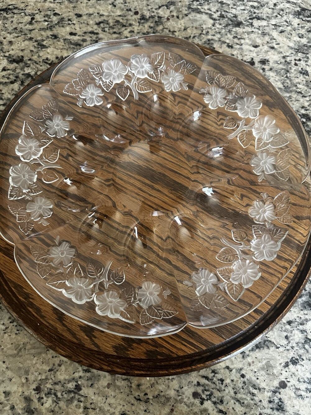 MIKASA Walther crystal egg platter West Germany